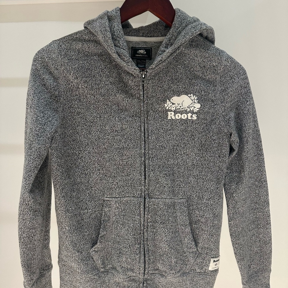 Roots Kids Charcoal Zip-Up Hoodie